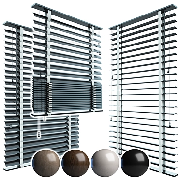 Wooden Blinds 05 - Classic Elegance 3D model image 1 