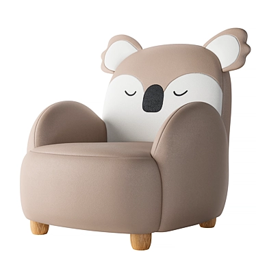 Cozy Koala Kids Armchair 3D model image 1 