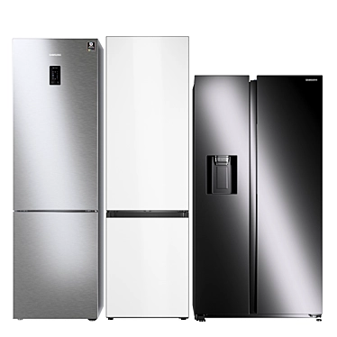 Samsung Fridge Set Bundle 3D model image 1 