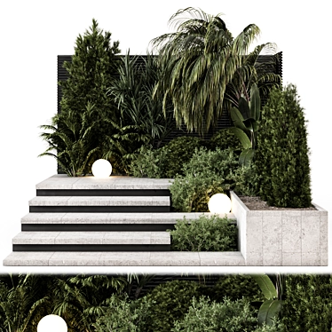 Lush Backyard Landscape Set 1761 3D model image 1 