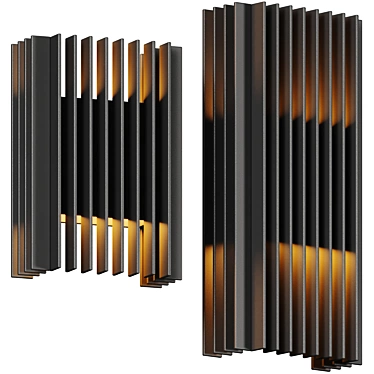 Modern Outdoor Wall Sconce: Rampart 3D model image 1 