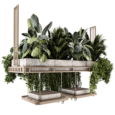 Metal Box Hanging Indoor Plants 3D model image 1 