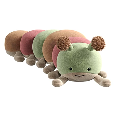 UV Unwrapped Caterpillar Toy  3D model image 1 