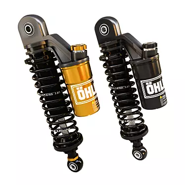 Premium OHLINS Blackline Piggyback Shocks 3D model image 1 