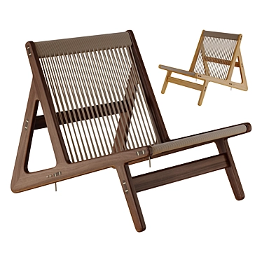 Gubi MR01 Initial Lounge Chair 3D model image 1 