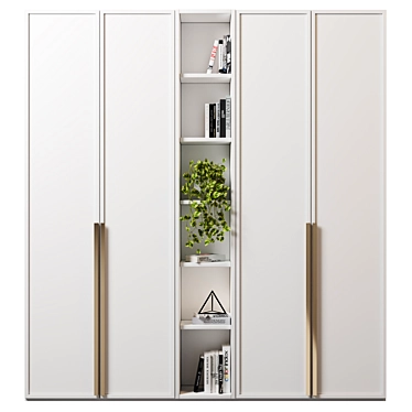 Modular Wardrobe & Shelving Unit 3D model image 1 