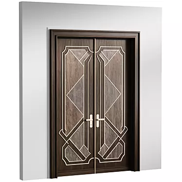  Classic Crown Door: 2400mm Height 3D model image 1 