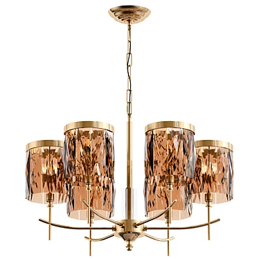 Luxury Crystal Chandelier Gold Finish 3D model image 1 