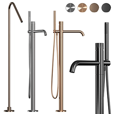 Cisal X32 Floor-Standing Bath Mixers 3D model image 1 