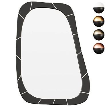 Modern Asymmetrical Accent Mirror 3D model image 1 