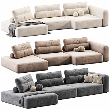 Modern Sectional Fabric Sofa, 2015 3D model image 1 