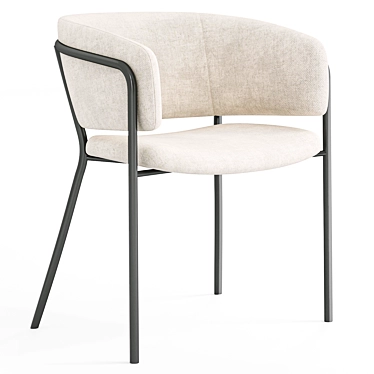 Modern Runnie Chair in Dark Grey 3D model image 1 