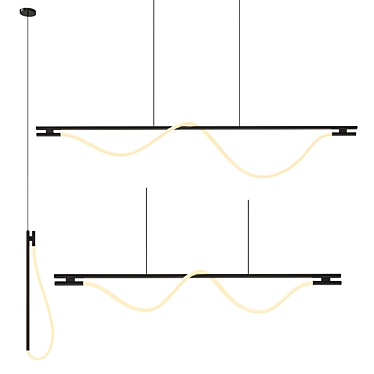 Sleek Optic Design Lamps 3D model image 1 