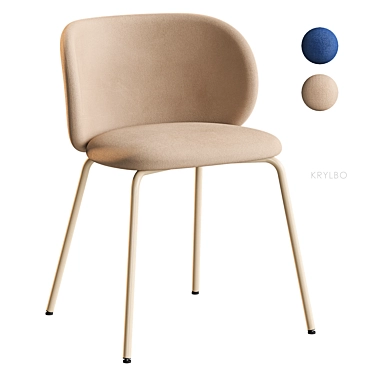 Modern Scandinavian Dining Chair 3D model image 1 