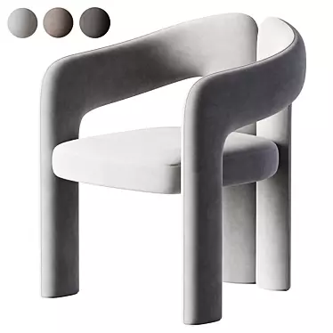 Dudet Chair: Classic Comfort Design 3D model image 1 