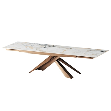 Esmeralda Folding Table with Ceramic Tabletop 3D model image 1 