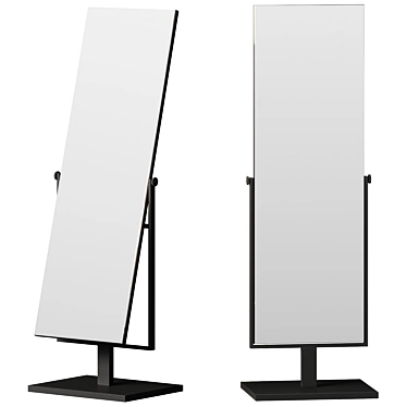 Modern Full-Length Rotating Mirror 3D model image 1 