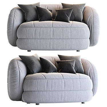 Plush 2016 Sofa in Coral 3D model image 1 