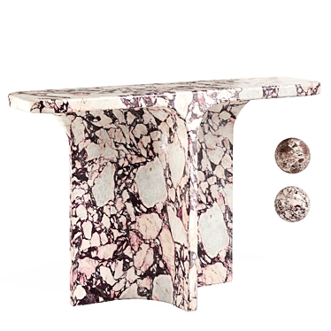 Marble T Console Calacatta Herve Langlais 3D model image 1 