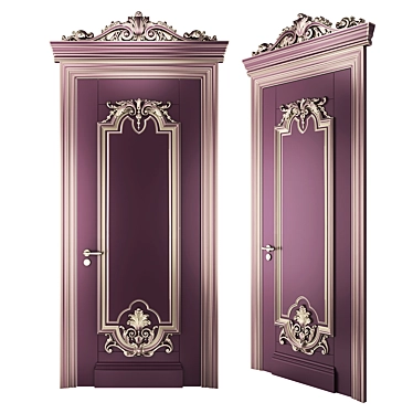 Baroque Style Classic Doors 3D model image 1 