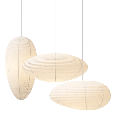 Elegant VITRA Pendant Set 3D model image 1 