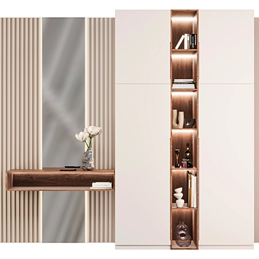 Modern Foyer Set with Decorative Accessories 3D model image 1 