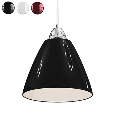 Sleek Black Read Pendant 3D model image 1 