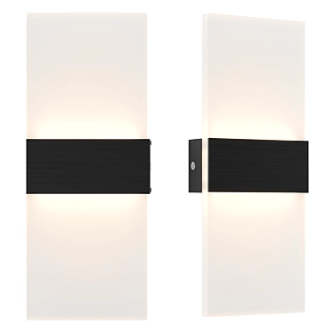 Frosted Glass LED Wall Sconce 3D model image 1 