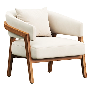 Modern Chic Dexter Chair - White 3D model image 1 