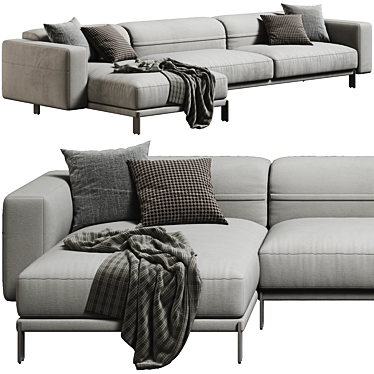  Stylish Ditre Italia Chaise Sofa 3D model image 1 