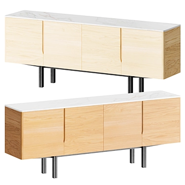 Mid-Century Panamá Sideboard 3D model image 1 