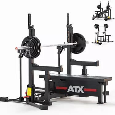 ATX Powerlifting Combo Rack Set 3D model image 1 