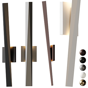 Sleek Blade Design LED Sconce 3D model image 1 