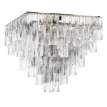 Asymmetric Deco Crystal Chandelier 3D model image 1 