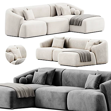 Modern Modular Sofa by Westwing 3D model image 1 