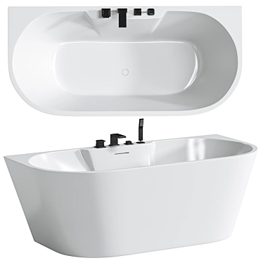 ABBER AB9299 Acrylic Bathtub 3Ds Max Model 3D model image 1 