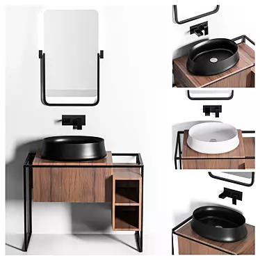 Sima Sink Bathroom Furniture Set 3D model image 1 