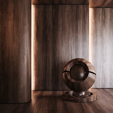Premium Walnut Serrano Wood Texture 3D model image 1 