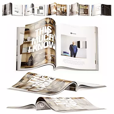 Architectural Design Magazines Set 3D model image 1 