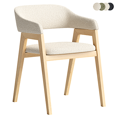 Chelsea Cream Fabric Chair Modelling 3D model image 1 