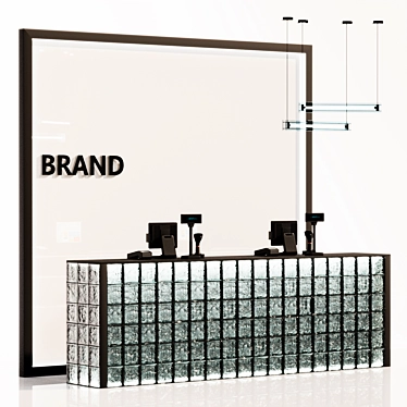 Glass Block Reception Terminal 3D model image 1 