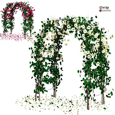 Flower Arch 3D Model Collection 3D model image 1 