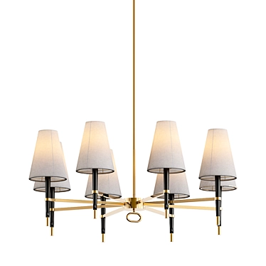 Modern Ventana 8-Light Chandelier 3D model image 1 