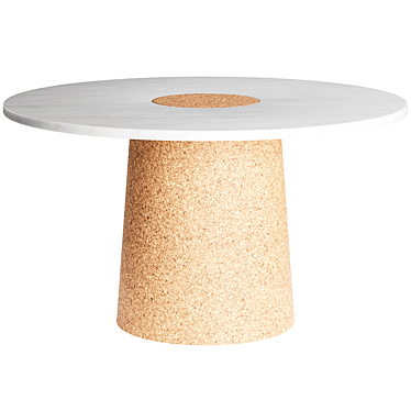 Marble & Cork Dining Table 3D model image 1 