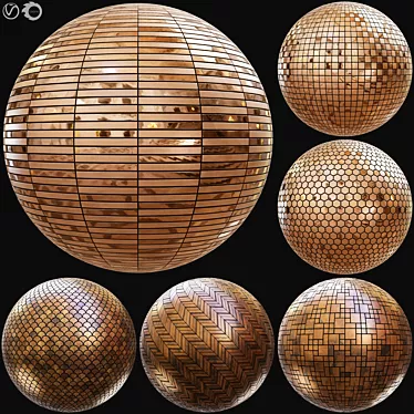 Metallic Mosaic Tile Material Pack 3D model image 1 