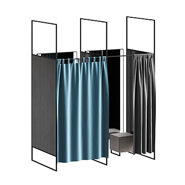 Fitting Room Cubicles 3D model image 1 