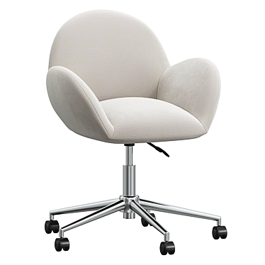 Plush Velvet Task Chair 3D model image 1 