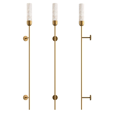 Elegant Pair Wall Sconces Designed 3D model image 1 