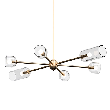ImperiumLoft SoftFlux Pendant Chandelier 3D model image 1 