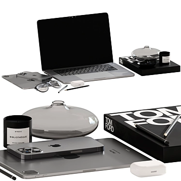 Apple Tech Desk Set 3D model image 1 